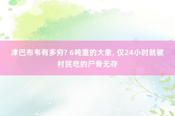 津巴布韦有多穷? 6吨重的大象, 仅24小时就被村民吃的尸骨无存