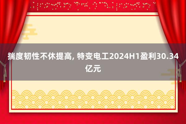 揣度韧性不休提高, 特变电工2024H1盈利30.34亿元